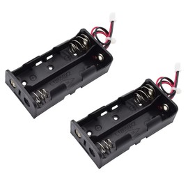 Adeept 2PCS 2Slots Battery Holder with Wire and 2.54mm JST Connector and Plug for 18650 Battery 4 Cell Case, Batteries Connected in Series 7.4V, Solderless Battery Storage Box Holder for DIY Projects