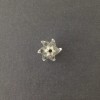 Yummy Treasures Silver Plated 6 Wavy Petal Flower Bead Cap