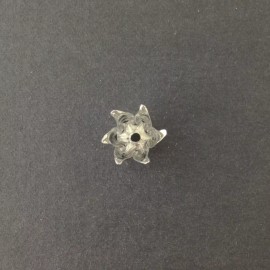 Yummy Treasures Silver Plated 6 Wavy Petal Flower Bead Cap 10mm (8) mtl073A