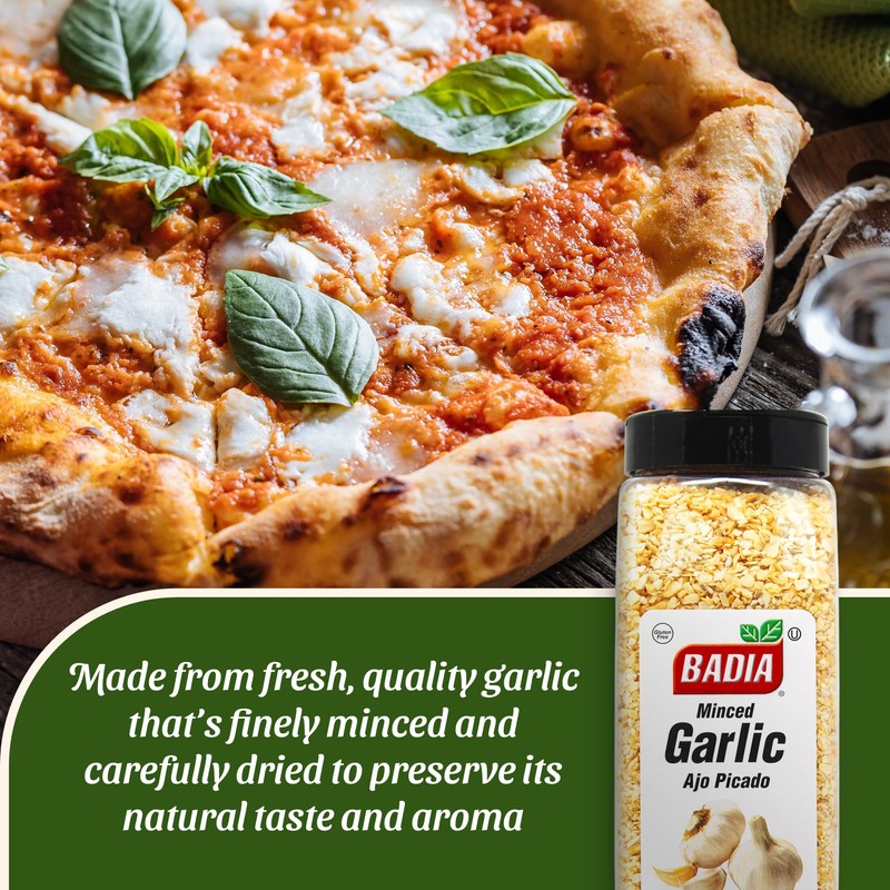 Badia Garlic Minced, 1.5 Pound - All-Natural, Non-GMO, Dehydrated Garlic