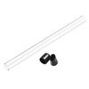 sourcing map Transparent Rigid Storage Tubing with Lids Clear Small