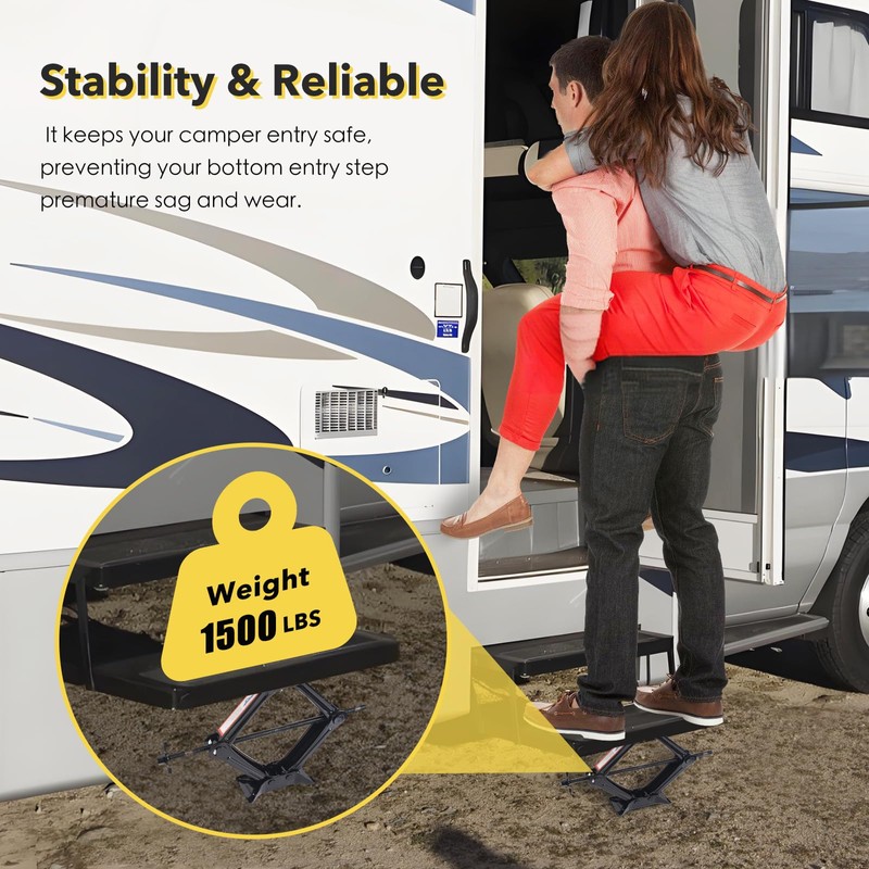 Adjustable Height rv Step stabilizer, RV Step Stabilizer Kit for