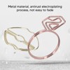 100pcs Metallic Paper Clips Lips Diamond Rings Shape Nonslip Portable