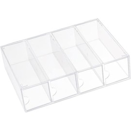 Caja de Almacenamiento de Cajones para Gafas Soporte de Acrílico Transparente para Gafas de Sol y Maquillaje a Prueba de Polvo y Resistente a los Arañazos