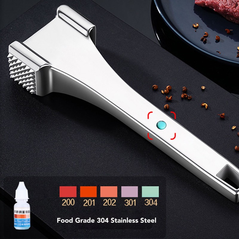 Meat Mallet Prevent Slip Handle Double Sided Nails 304 Stainless