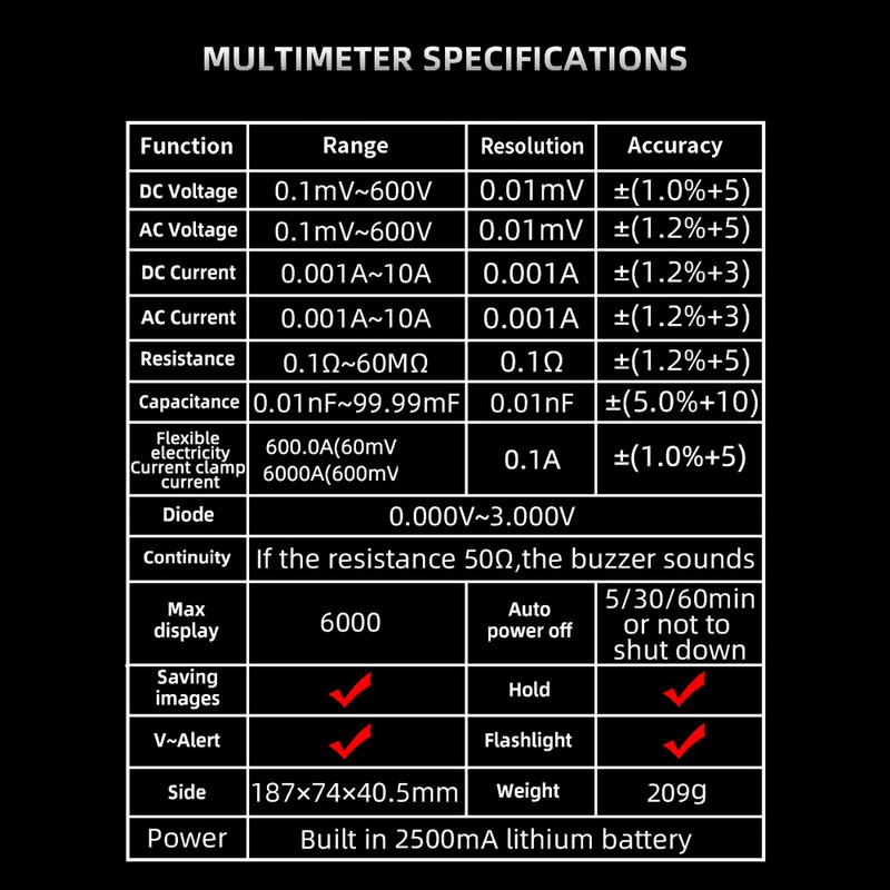 3in1 Oscilloscope Multimeter Electrical Test Pen 2.8inch TFT Display Handheld