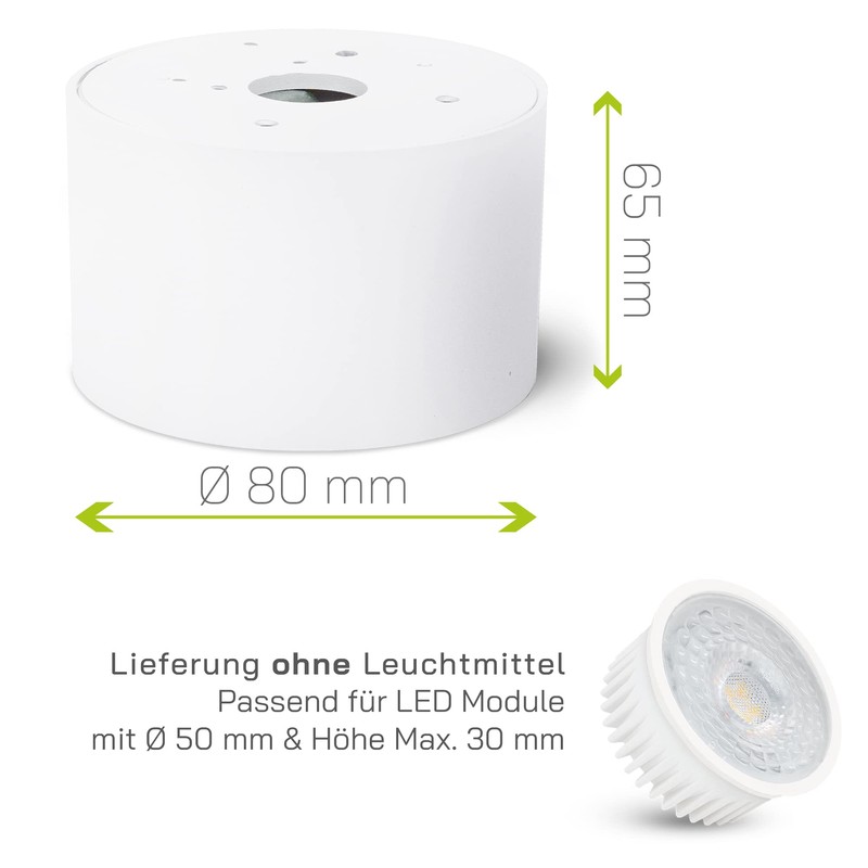 linovum Surface-Mounted Light SMOL-W Extra Flat IP44 in Matt White
