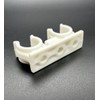 10 x Pipe Clips Double Pipe Holder Double White Pipe