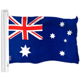 UD_G128 Combo Pack: USA American Flag 3x5 Ft 150D Printed Stars & Australia (Australian) Flag 3x5 Ft 150D Printed