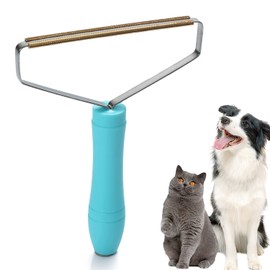 ANCAI Reusable Cat Hair Remover - Special Dog Hair Remover Multi Fabric Edge and Carpet Scraper - Easy Pet Hair Remover for Couch, Pet Towers & Rugs - Gets Every Hair! (1PCS-Blue)