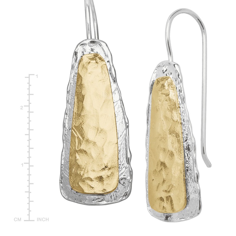 Silpada 'Cimarron Slopes' Two-Tone Tapered Drop Earrings in Sterling Silver