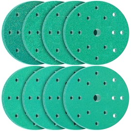 KONGMING 80 Stück Schleifpapier 150mm Klett Körnung 60 80 120 180 240 320 400 600 15 Loch für Exzenterschleifer