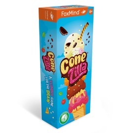 Foxmind Games: ConeZILLA – Learn Through Play with Ice Cream Scoops, Memory Board Games Category, Fun Educational Board Game for Kids, Family & Friends, First to 10 Scoops Wins, Ages 6 and up.