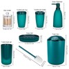 OTOSTAR Bathroom Accessory Set 8 Pcs Blue Bathroom Accessories Set