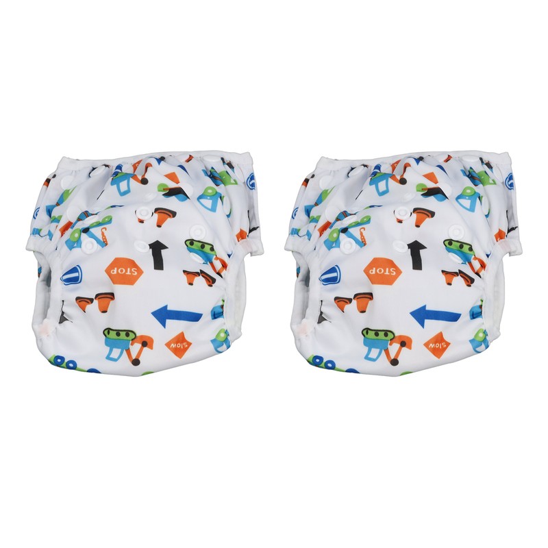 2PCS Baby Swim Diapers Soft Breathable Waterproof Adjustable Leakproof Swim