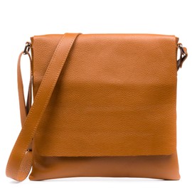 FIRENZE ARTEGIANI. Agnadello Messenger Bag Women's Genuine Leather Dollaro 33 x 5 x 33 cm Colour: Brown, Brown, Utility, brown, Utility