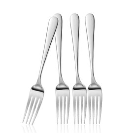 ATB Dinner Forks 8 Inches Stainless Steel Forks Silverware Kitchen Forks Heavy Duty Metal Forks For Home, Kitchen Or Restaurant, Dishwasher Safe (4)