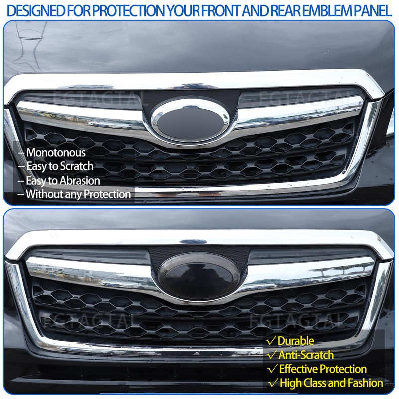 Smoked Rear and Front Emblems Trim Cover Fit for Subaru