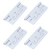 Wealrit 4 pcs White Non-Mortise Hinges Metal Door Hinges Heavy