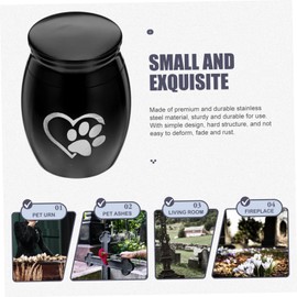 Kisangel 2pcs Pet Urn Keepsake Urn for Ashes Dogs Ashes Can Dog Paw Print Kit Pet Funeral Ornaments Cat Urn
