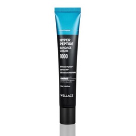 WELLAGE Hyper Peptide Bandage Cream – Péptido alto con ADN de salmón hipoalergénico PDRN ceramida, crema facial coreana avanzada antienvejecimiento, elasticidad de poros, textura regordete, uniforme