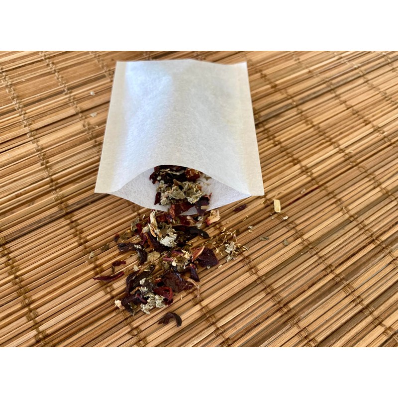 Empty SELF Fill Teabags, Unbleached Paper, COMPOSTABLE, Medium Size, Heat