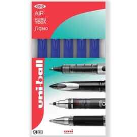 uni-ball UM-151 Signo Gel Grip Rollerball Pen – 0.7mm - In Gift Box (Pack of 5, Blue)