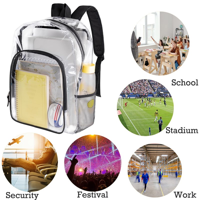 Clear Backpack See Through Backpacks for Warehouse School Work Travel
