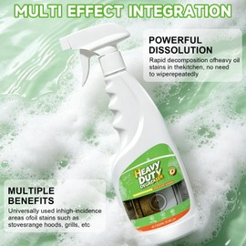 Heavy Duty Degreaser, 500ML Kitchen Cleaner Spray, All Purpose Cleaner Multi forStove, Range Hood, Cooktop & Kitchen Surface