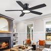BYKISTOK 52" Flush Mount Ceiling Fan with Lights and Remote