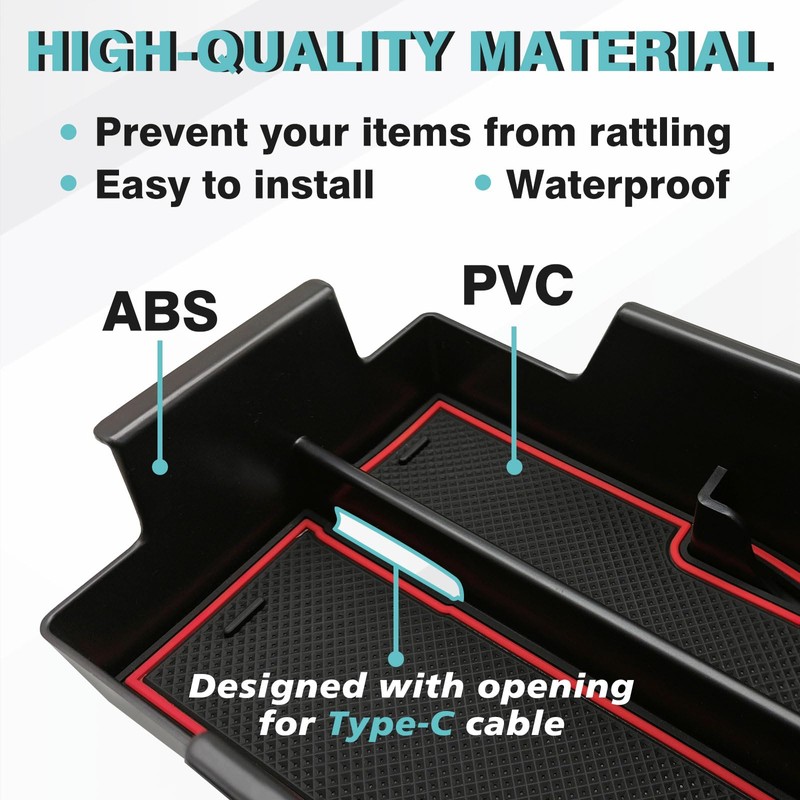 BestEvMod Center Console Organizer Tray Compatible with Chevy Blazer EV