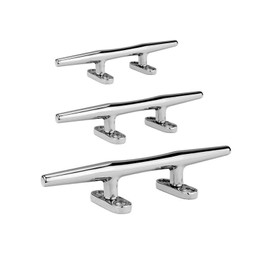 OSTARE Boat Cleat Stainless Steel 4" 5" 6",Marine Dock Cleat or Home Decorative 2pcs (4" Silver)