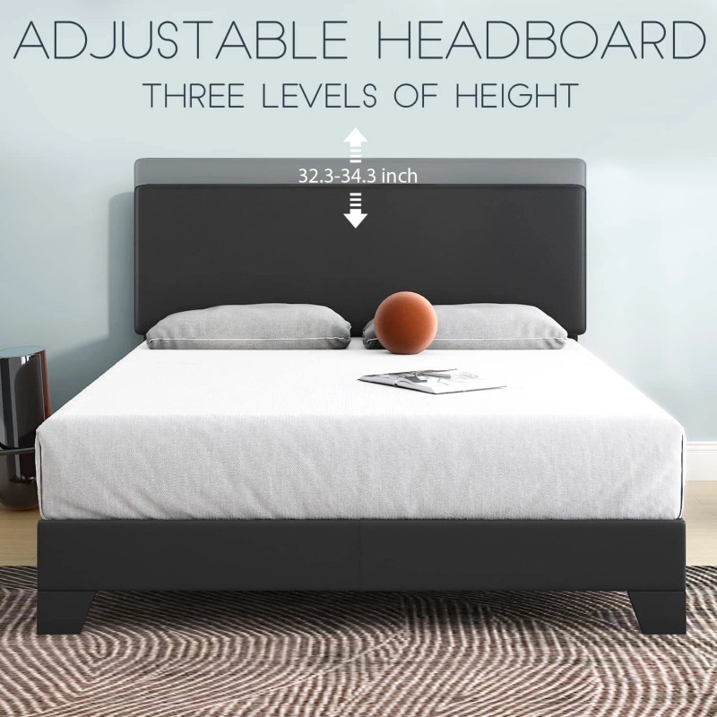 Lov4ever Full Queen King Size Upholstered Platform Bed Frame with