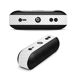 MightySkins Carbon Fiber Skin for Beats by Dr. Dre Pill Plus - Solid White | Protective, Durable Textured Carbon Fiber Finish | Easy to Apply, Remove, and Change Styles | Made in The USA
