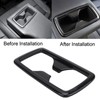Rear Water Cup Holder Panel Frame Trim Carbon Fiber Style
