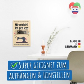 DankeDir! Mir reicht's Ich geh Jetzt Nähen Schild - Süße Deko Wand Geschenkidee Geburtstagsgeschenk Beste Freundin Persönliches Geschenk Überraschung alle DIY Fans Wanddeko