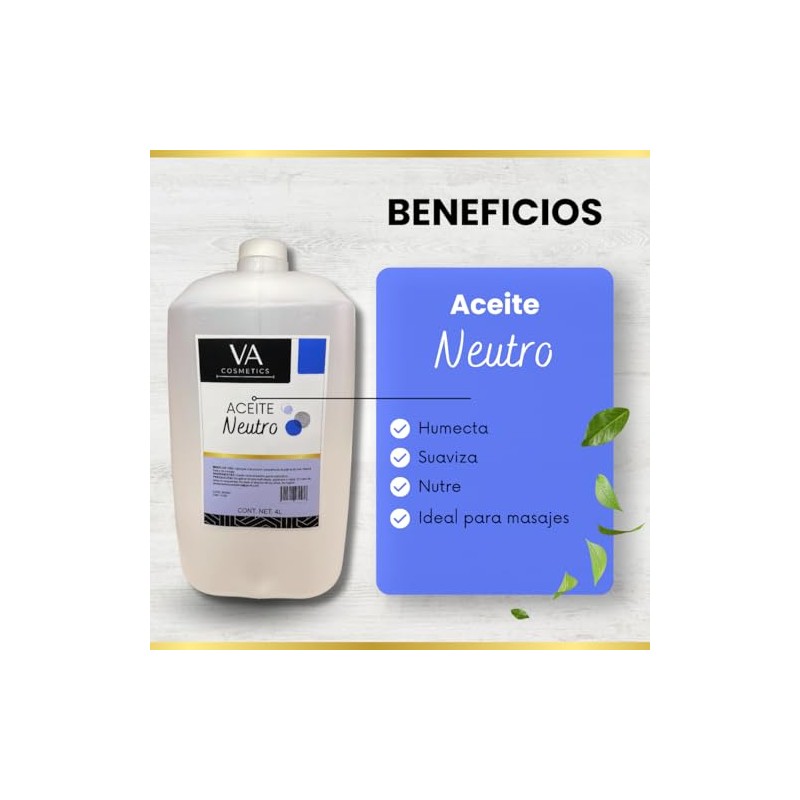 Aceite Masajes Neutro Corporal Spa Profesional 4 Litros VA