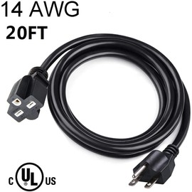 20FT NEMA 6-15P/6-15R Power Extension Cord for 220/240V Air-Condition,Power Cable for Led Grow Lights, Digital Ballast Power Cord,UL Listed 3 Prong 14 Gauge SJTW Cable,15 Amp 240Volt Phyoto