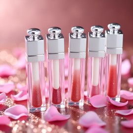WaigN 6 Pcs Transparent Lip Gloss Tubes, 3ml, Empty Lip Gloss Tubes Containers Clear Refillable Lip Balm Bottles Transparent Mini Lipstick Containers for DIY Makeup Makeup