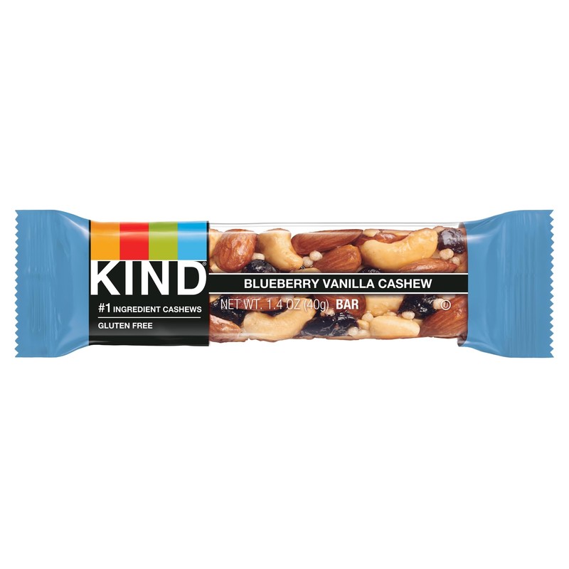 KIND Blueberry Vanilla And Cashew Fruit And Nut Bars, 1.4
