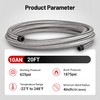 EVIL ENERGY 10AN Fuel Line Kit 20FT, 10AN Hose Stainless
