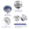 sourcing map M10x1.5mm Flange Nylon Insert Lock Nuts, 35Pcs 304