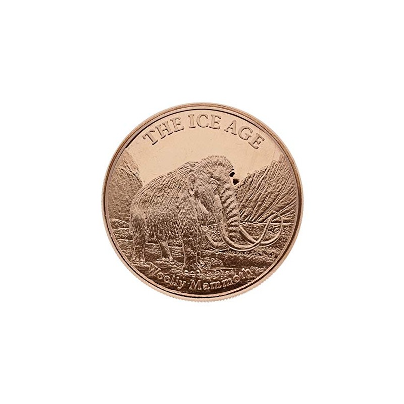 1 oz (AVDP) .999 fine copper coin "The Ice Age