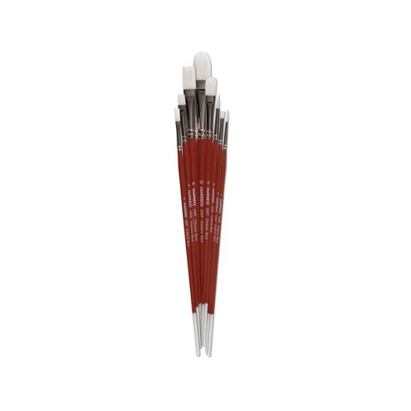 Creative Mark 8pc Artist Pro White Paintbrush Set, Professional Quality Brushes