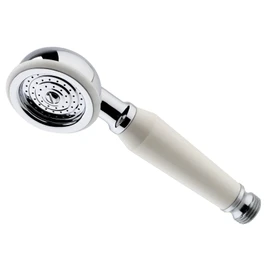 Taps2Traps® Victorian Style Traditional Shower Handset White & Chrome Bathroom Hand Held Or Fits Cradle