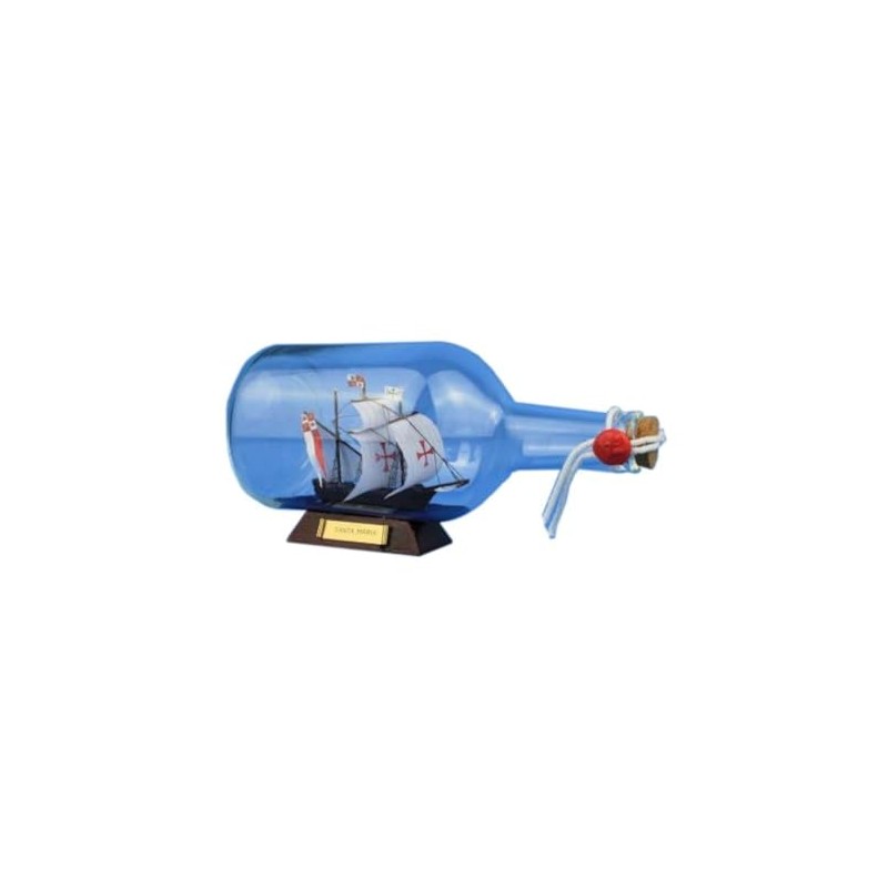 Hampton Nautical Santa Maria Ship in a Bottle, 9" ,