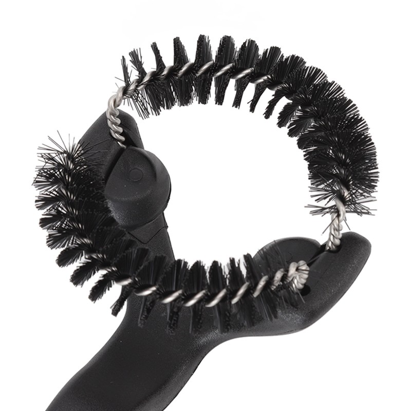 Grouphead Cleaning Brush Detachable Plastic Handle Nylon Bristle Round Coffee