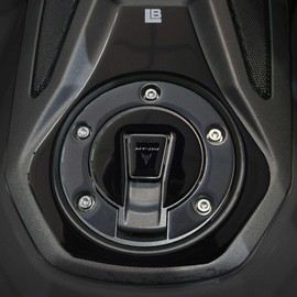 labelbike - 3D Sticker Motorcycle Fuel Cap Keyless Protection and Decoration in Resin Compatible with Yamaha MT-09 2024-2025 Grey