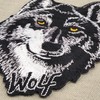Wolf Head Black Grey Iron On Sew On Patch Iron-On