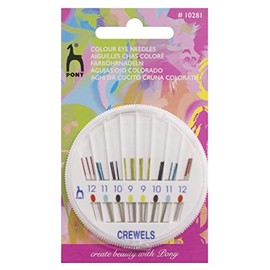 Pony Eye Hand Sewing Needle Compact: Crewels, Multi-Colour, one Size